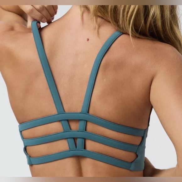 Vuori Yosemite Bra Women's Sports Bra Tidal Blue Teal, Large - Picture 7 of 7